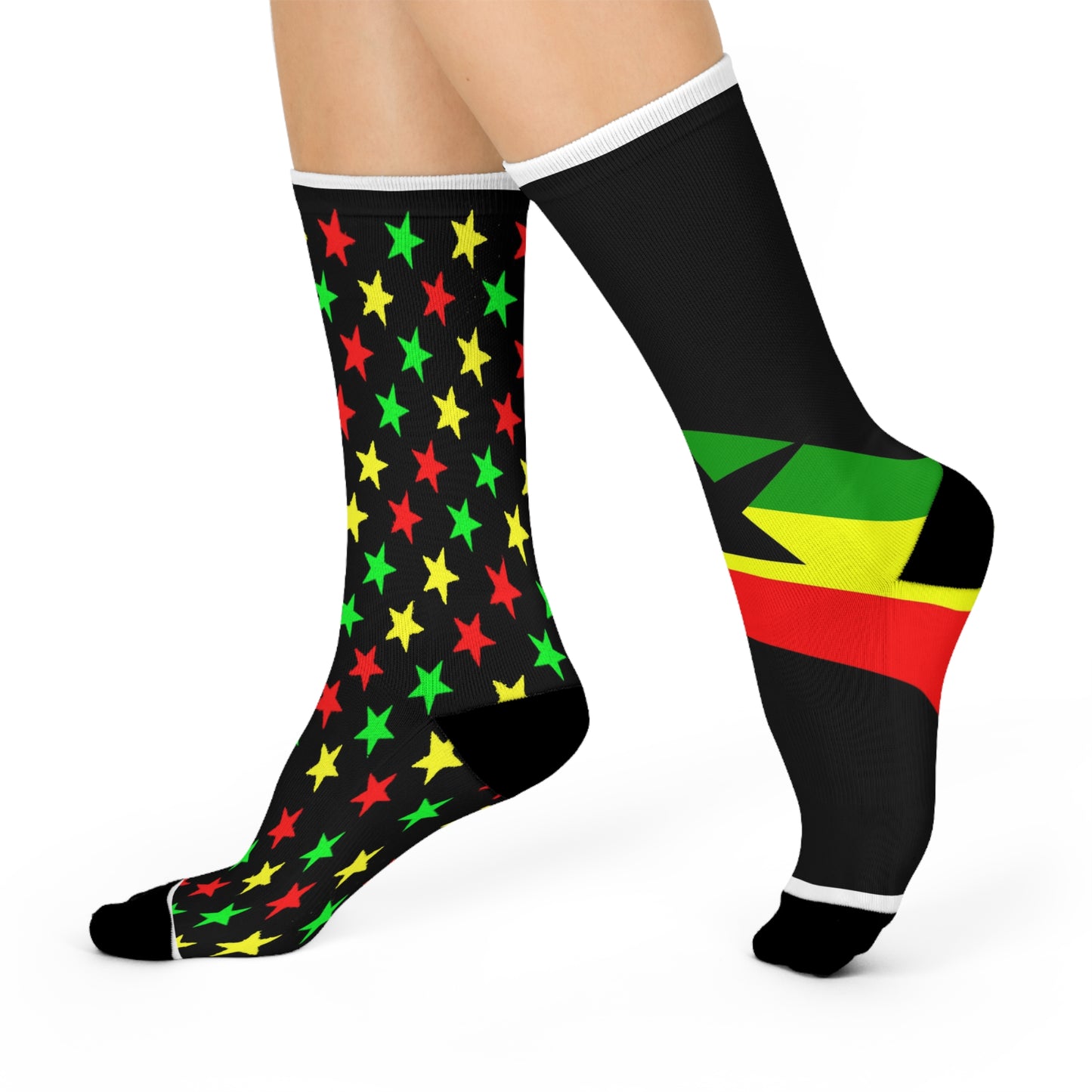 Grand Vibing - Ghanamericana Unisex Cushioned Crew Socks