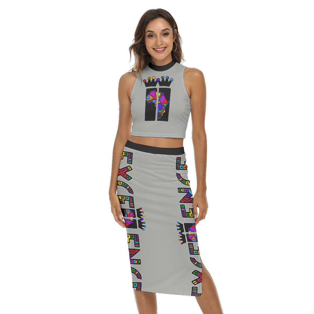 ExceLLence Tank Top & Split High Skirt Set