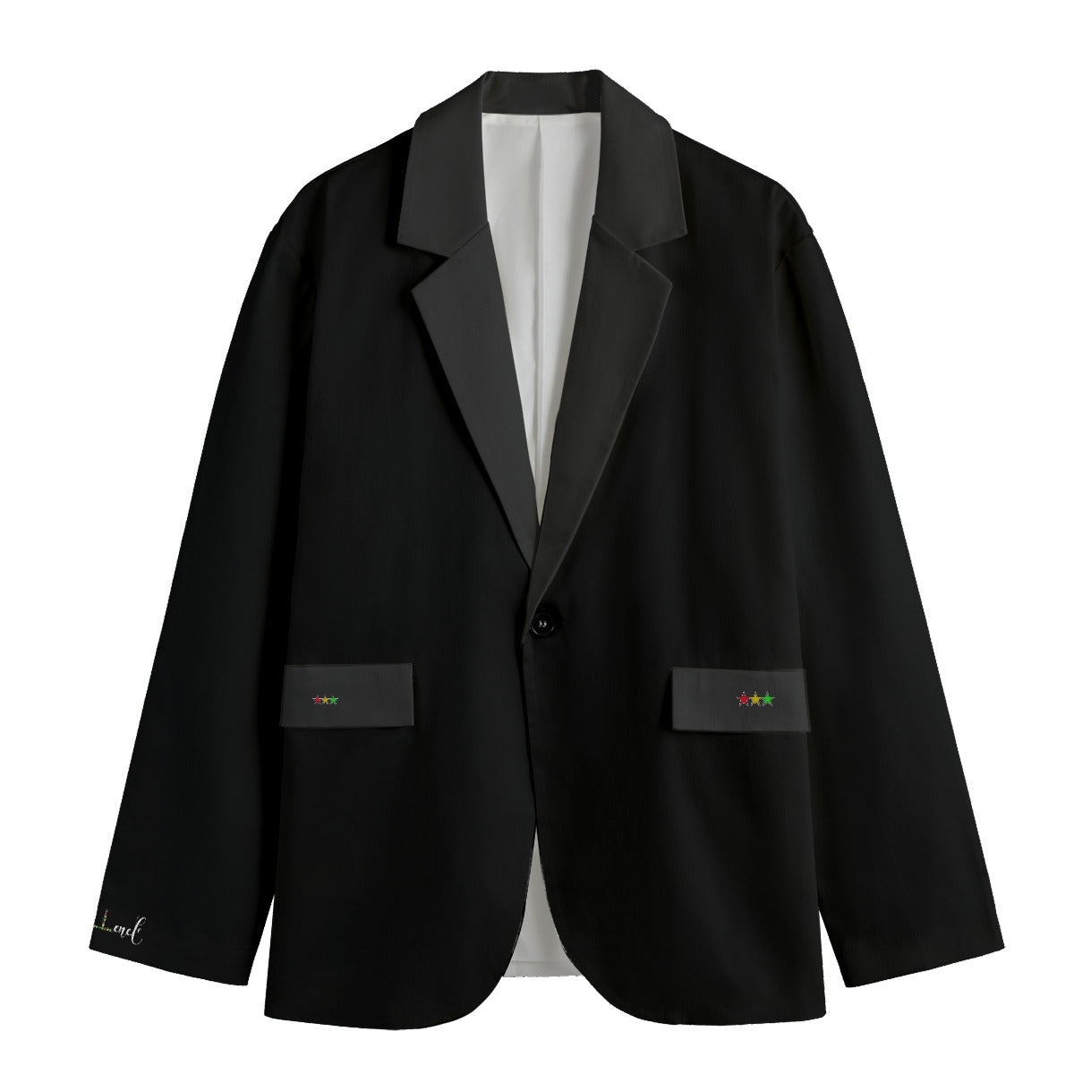 Grand Vibing Casual Flat Lapel Collar Blazer
