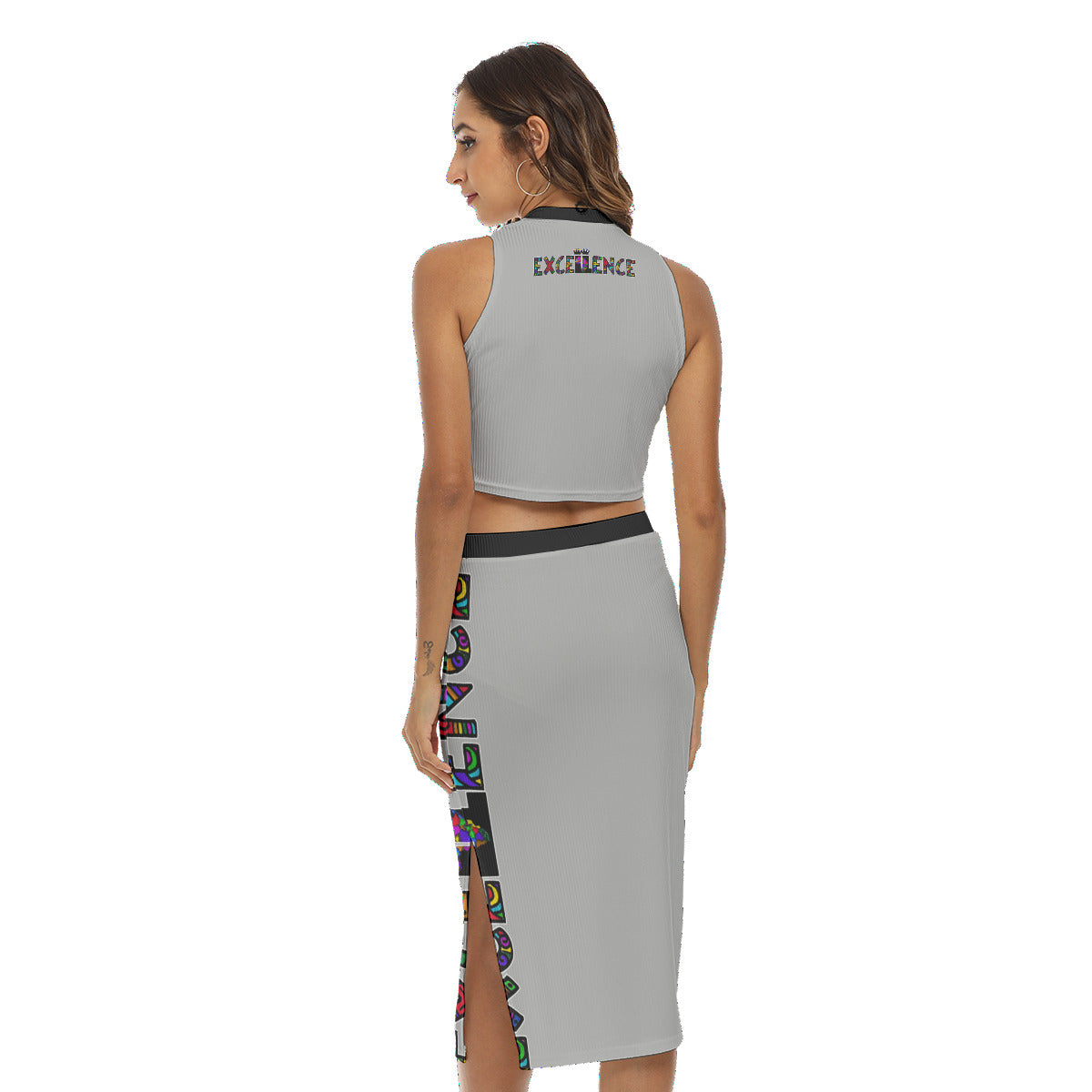 ExceLLence Tank Top & Split High Skirt Set