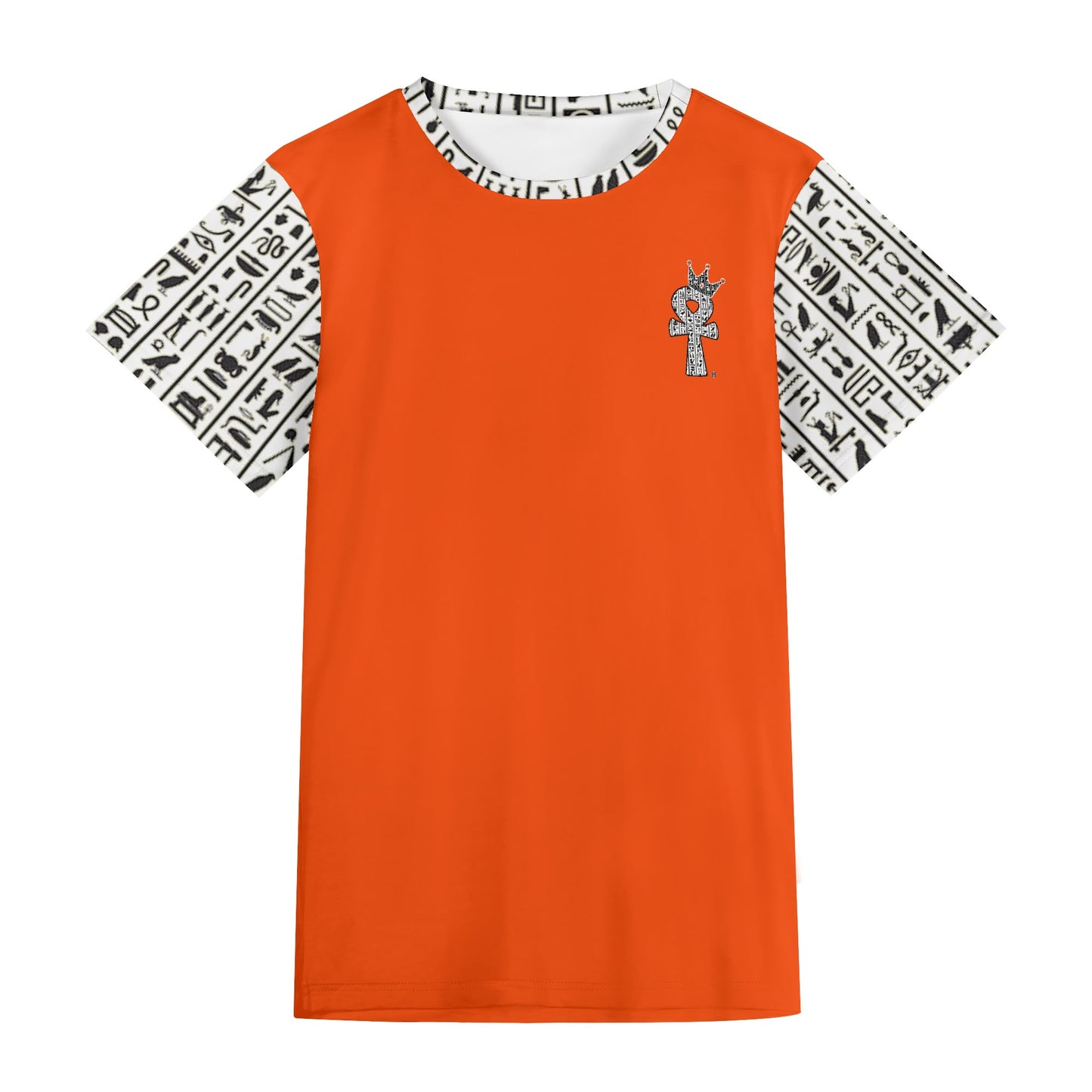 Orange Hiero Ankh FrontAndBack