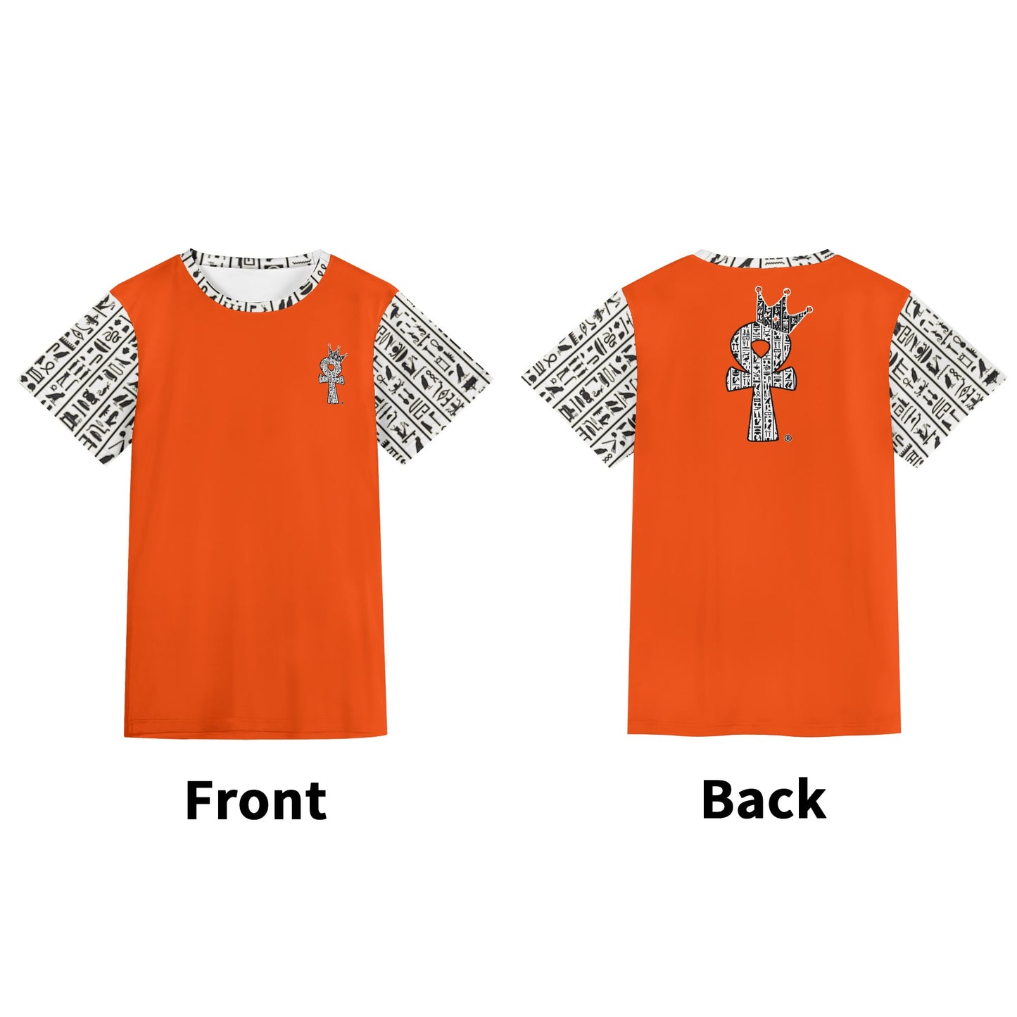 Orange Hiero Ankh FrontAndBack