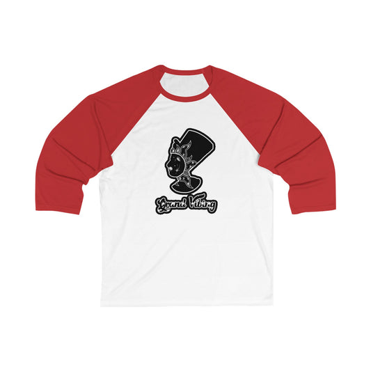 Grand Vibing 3\4 Sleeve Baseball Tee (BnW Logo) - Queens