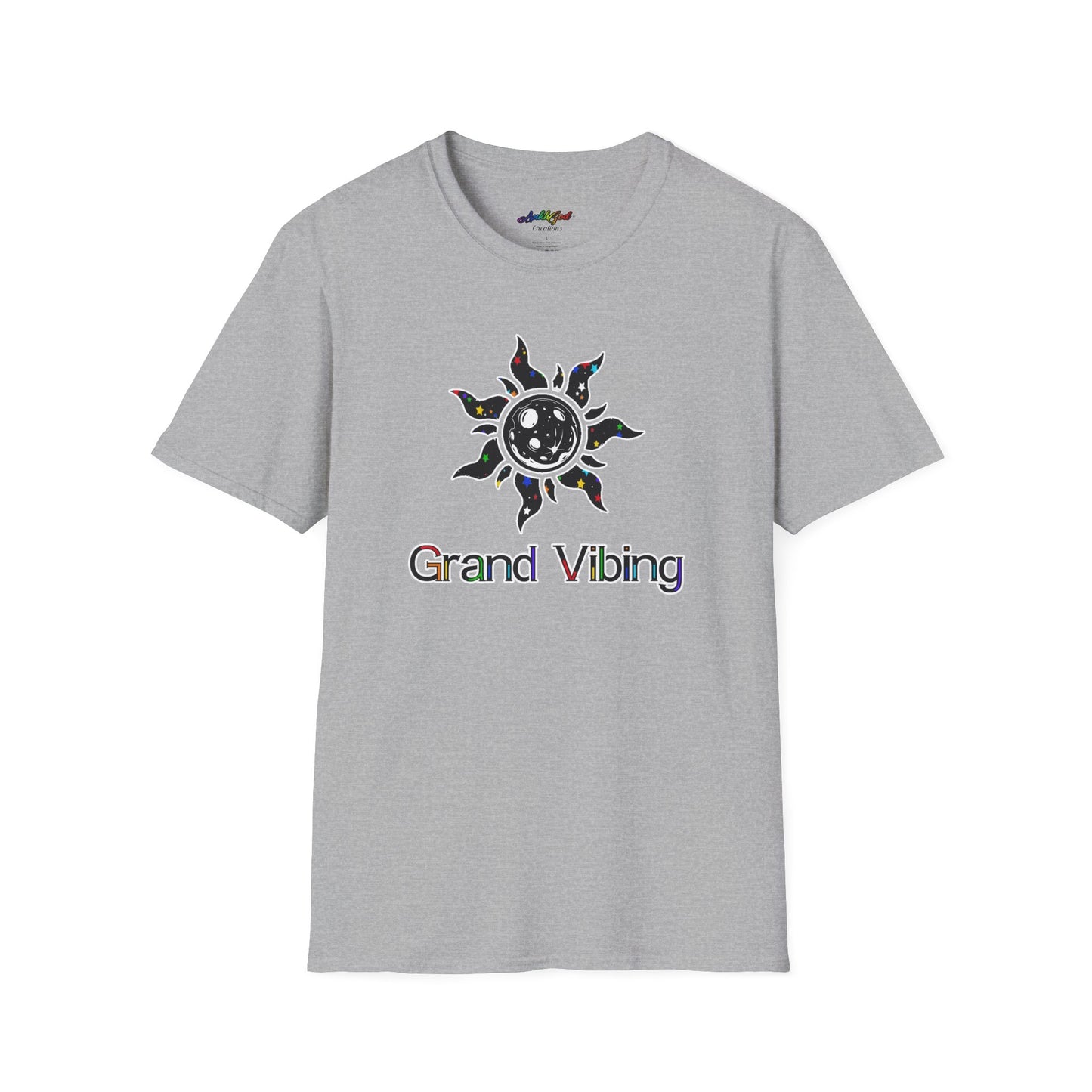 Grand Vibing Unisex Softstyle T-Shirt - Boho Sun Graphic Tee