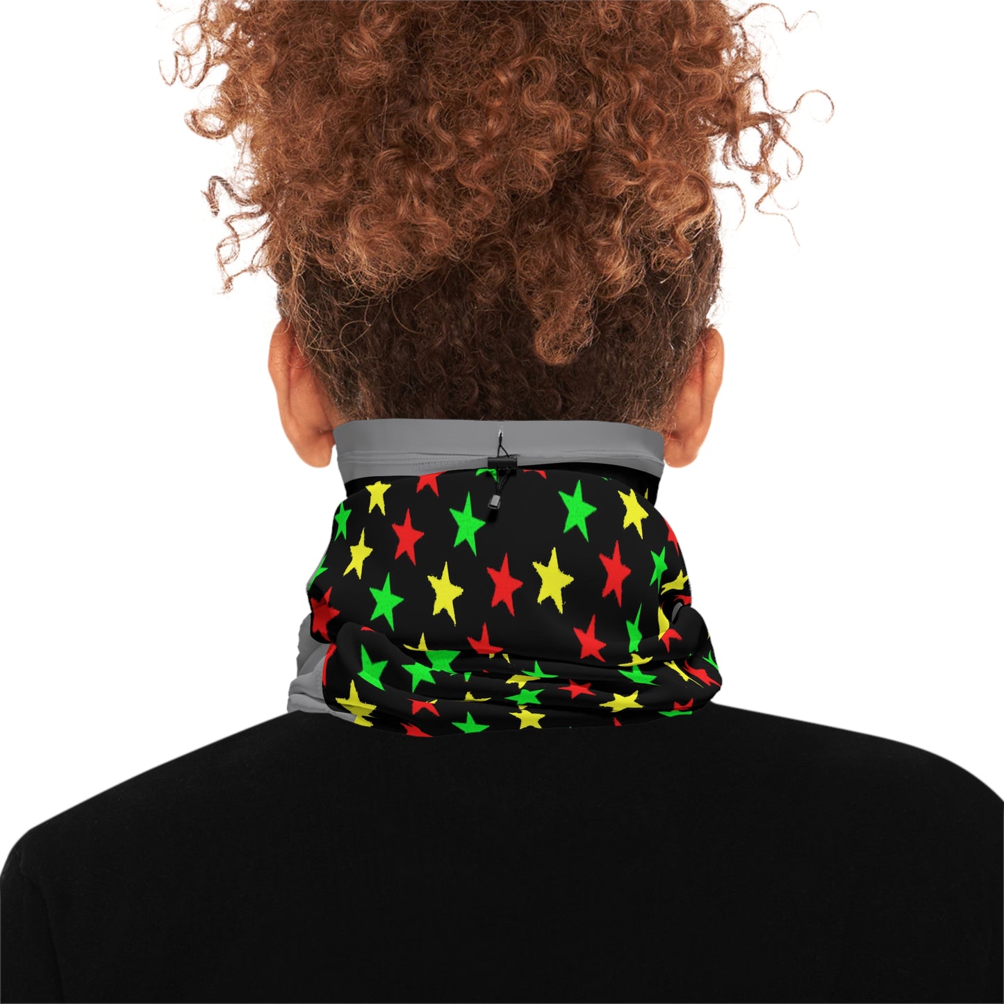Dual Sided Neck Gaiter with Drawstring - (Q)