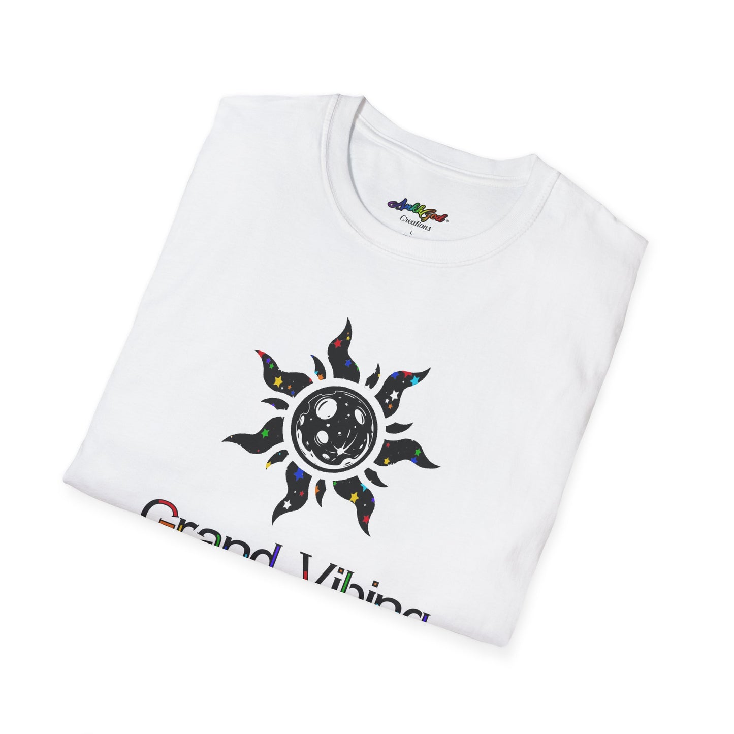 Grand Vibing Unisex Softstyle T-Shirt - Boho Sun Graphic Tee