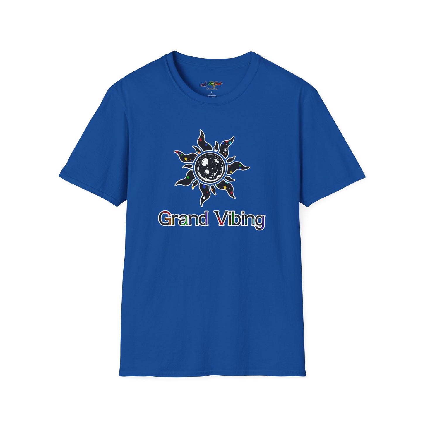 Grand Vibing Unisex Softstyle T-Shirt - Boho Sun Graphic Tee