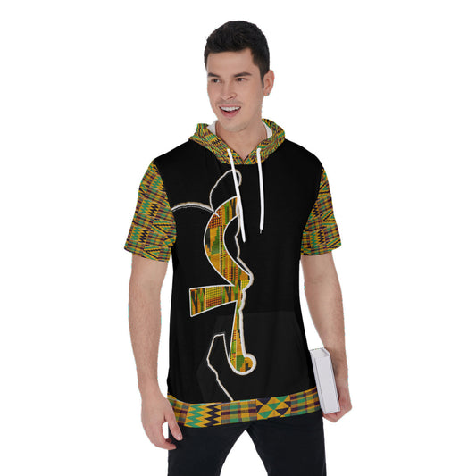 Kenté Printed Short Sleeve Hoodie T-Shirt