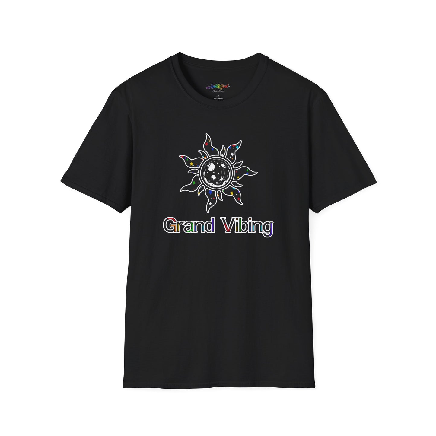 Grand Vibing Unisex Softstyle T-Shirt - Boho Sun Graphic Tee
