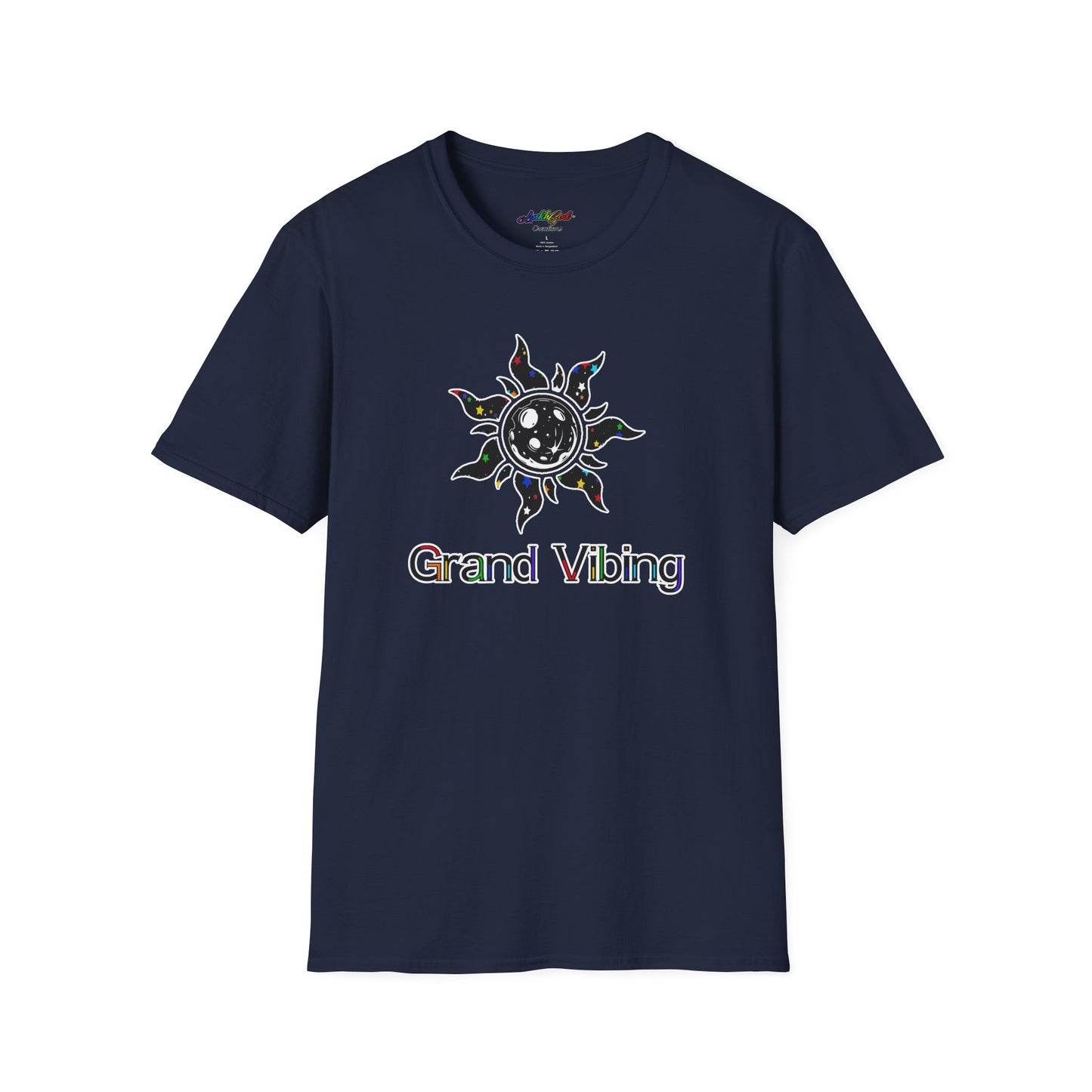 Grand Vibing Unisex Softstyle T-Shirt - Boho Sun Graphic Tee