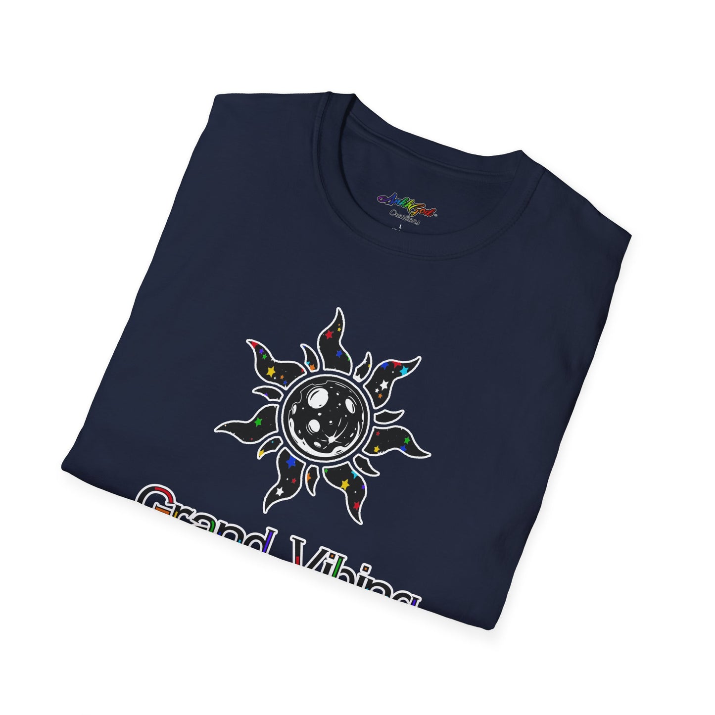 Grand Vibing Unisex Softstyle T-Shirt - Boho Sun Graphic Tee